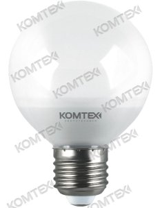 15044841 Лампа светодиодная Белый шар 8Вт  220В 2700К KOMTEX, теплый белый