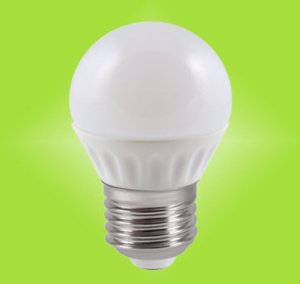 220В Е27 3 Вт Лампа светодиодная B45-Ceramic, 12LED, белый мат KREONIX