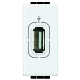 N4285C LivingLight Зарядка USB для мобильных устройств, размер 1 модуля, 750мА, цвет белый