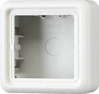 CD581AWW JUNG Коробка накладная  с рамкой, 1-кратная, белая
