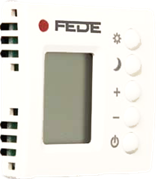 FD18004 Терморегулятор  Цифровой, с LCD монитором, белый