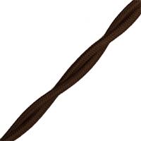 FD10324 Электрический гибкий кабель в шелковой оплетке 2х1,0мм2 (50 метров), цвет коричневый